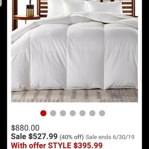 NEW KING SIZE 5TH AVENUE DOWN  COMFORTER $225